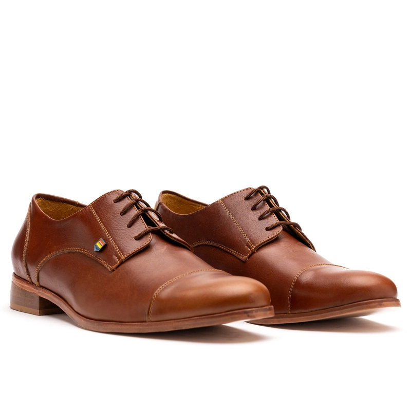 ZAPATO CUERO CIPRE S CAFE  ACHA - 4
