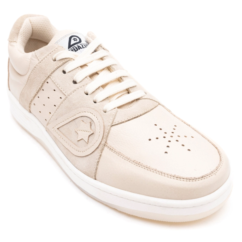 ZAPATILLA CUERO UNUS MARFIL LANDAZURI - 3