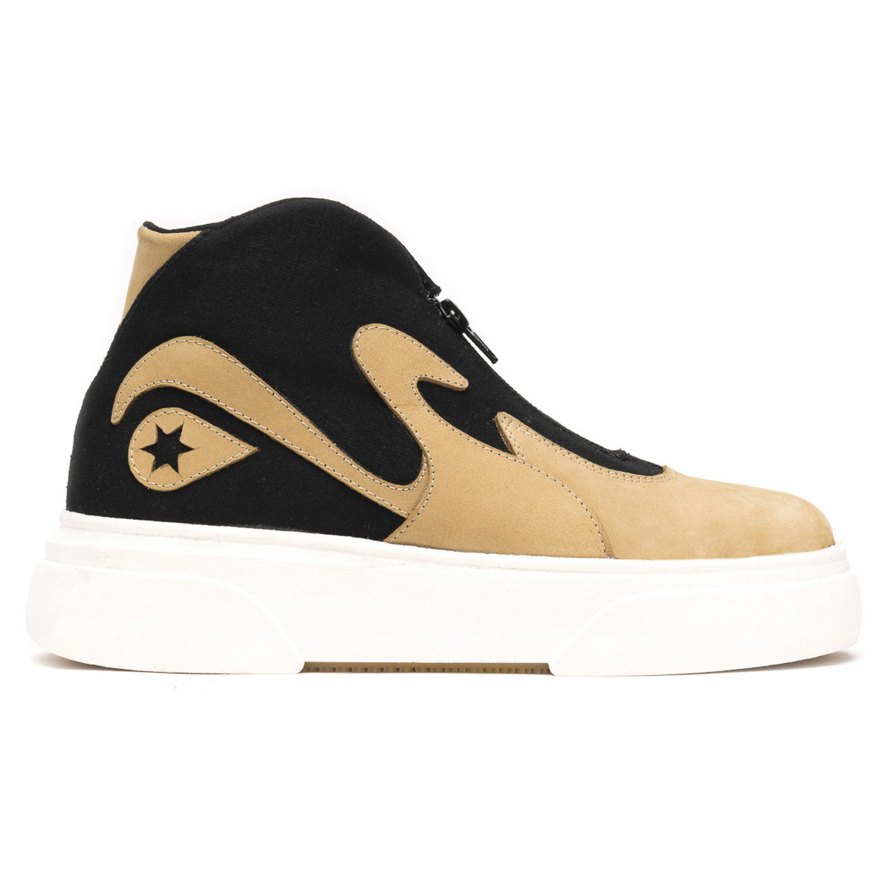 ZAPATILLAS MUJER LANDAZURI URBANAS CAFÉ CLARO CYGNUS CUERO - 1