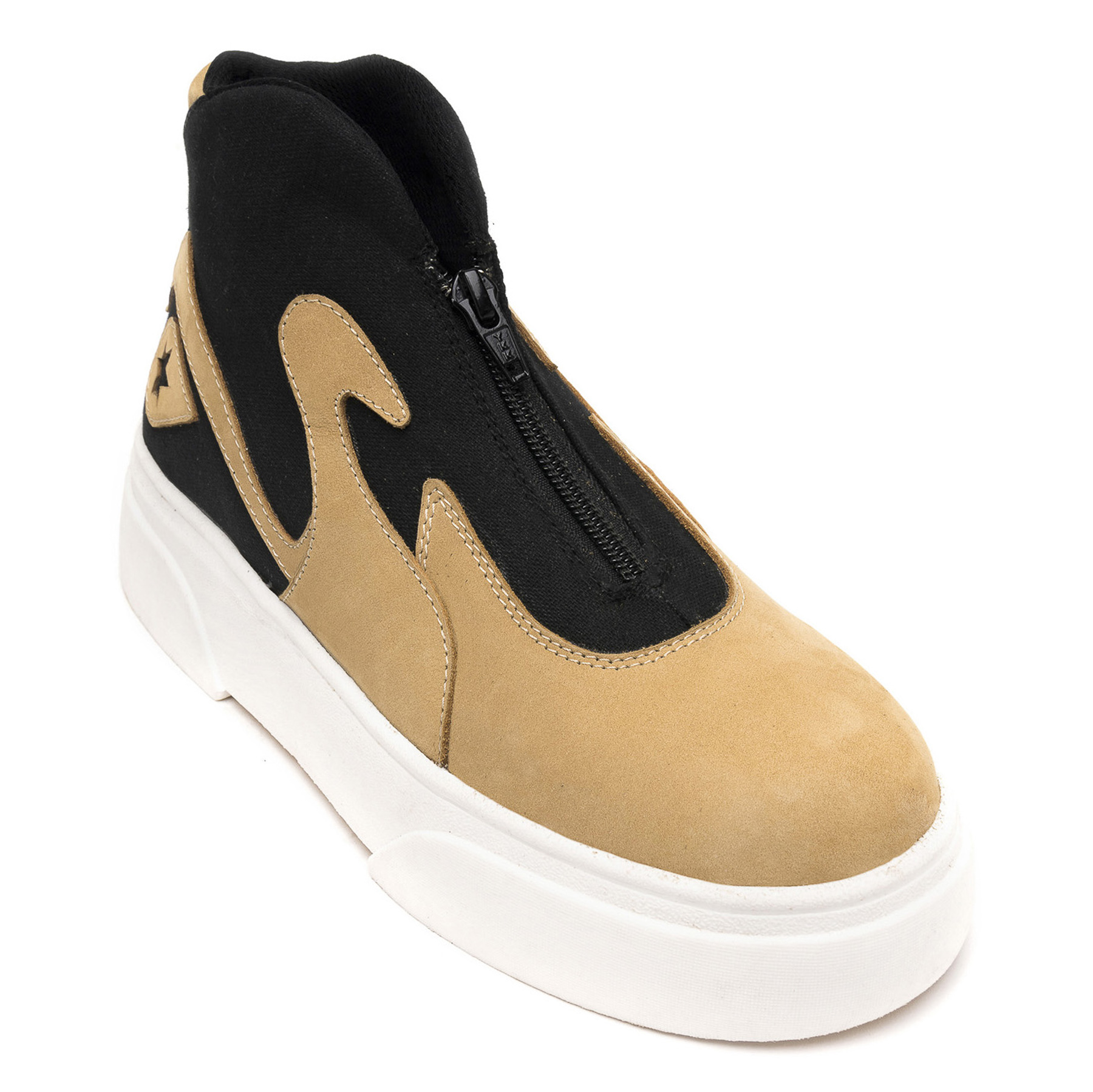 ZAPATILLAS MUJER LANDAZURI URBANAS CAFÉ CLARO CYGNUS CUERO - 3