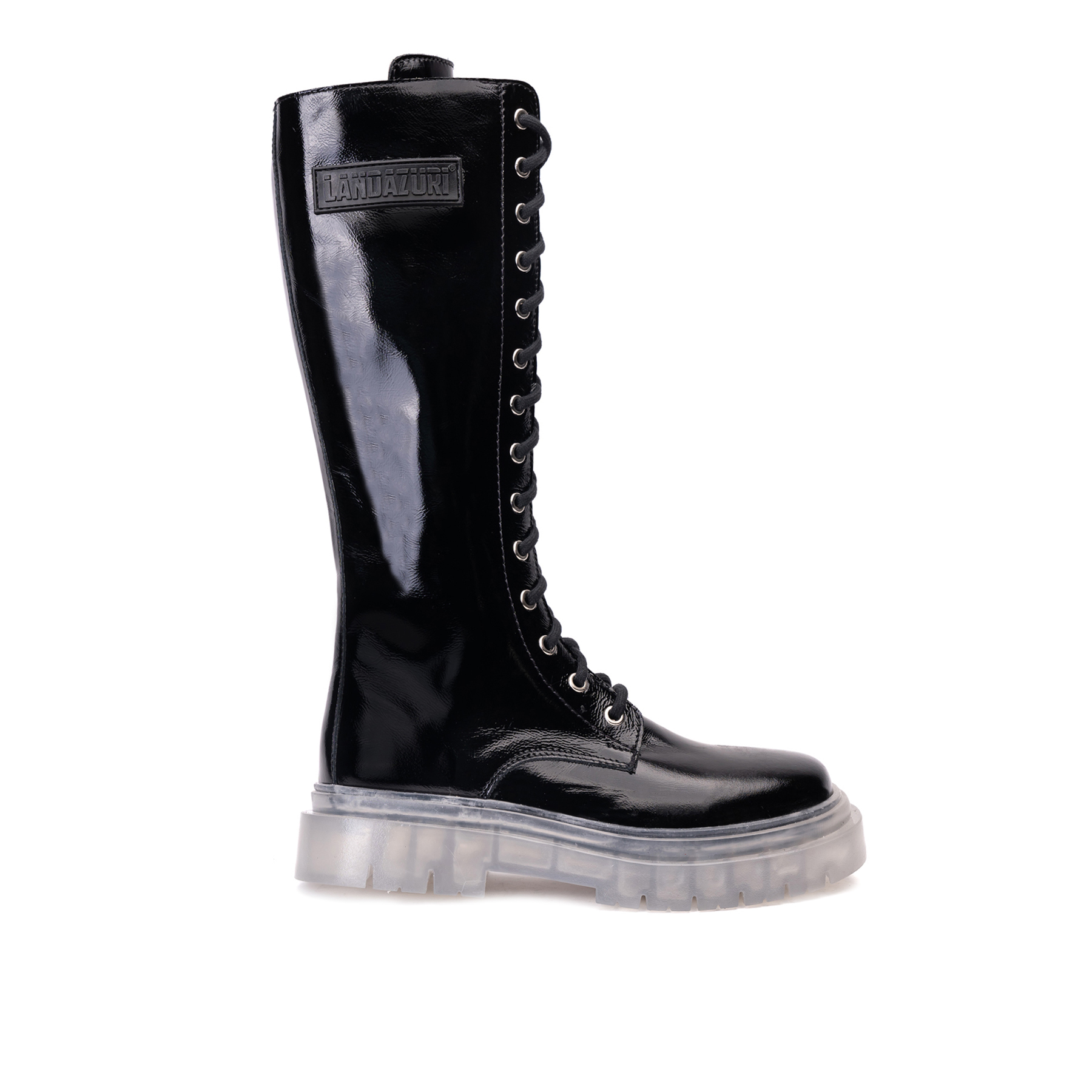 BOTA CUERO DARYL CRISTAL EN COLOR NEGRO LANDAZURI - 1