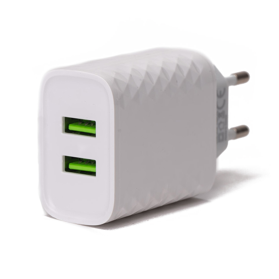 CARGADOR DOBLE USB BLANCO CHINITOWN - 2
