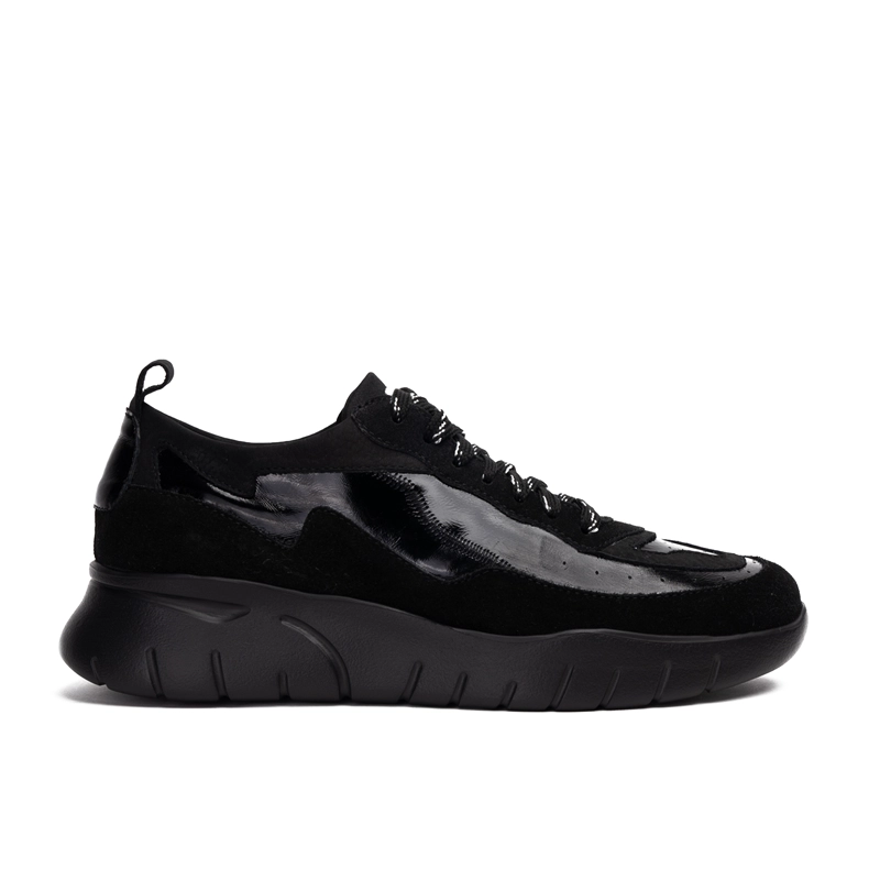 ZAPATILLAS HOMBRE LANDAZURI URBANAS NEGRO CUERO VOLCANO FULL - 1