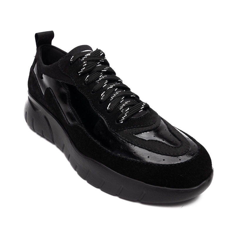 ZAPATILLAS HOMBRE LANDAZURI URBANAS NEGRO CUERO VOLCANO FULL - 3