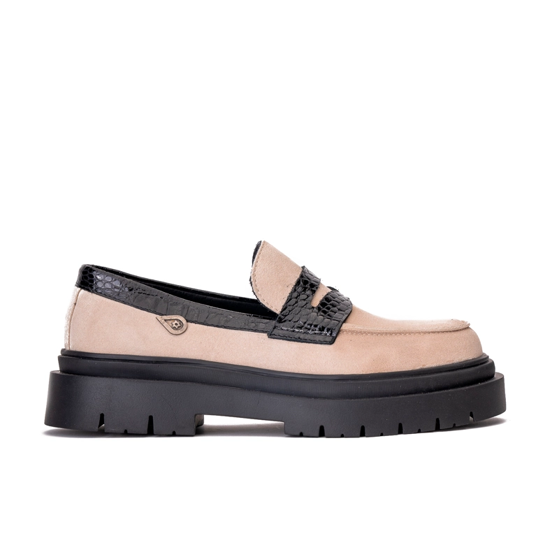 MOCASIN CUERO MARMARA BEIGE LANDAZURI - 1