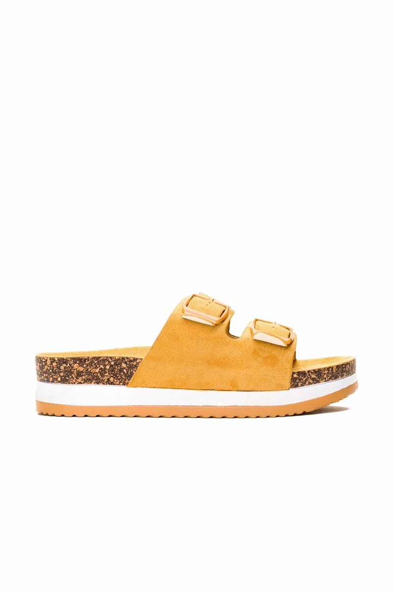 SANDALIAS MUJER CHINITOWN TEXTIL AMARILLO CALISTA - 1