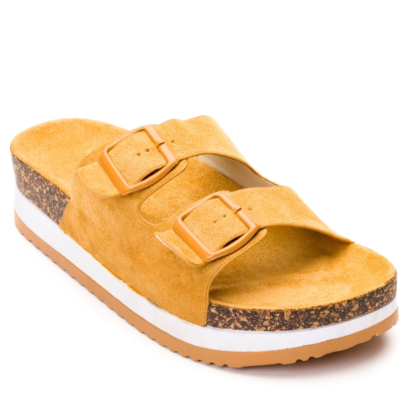 SANDALIAS MUJER CHINITOWN TEXTIL AMARILLO CALISTA - 3