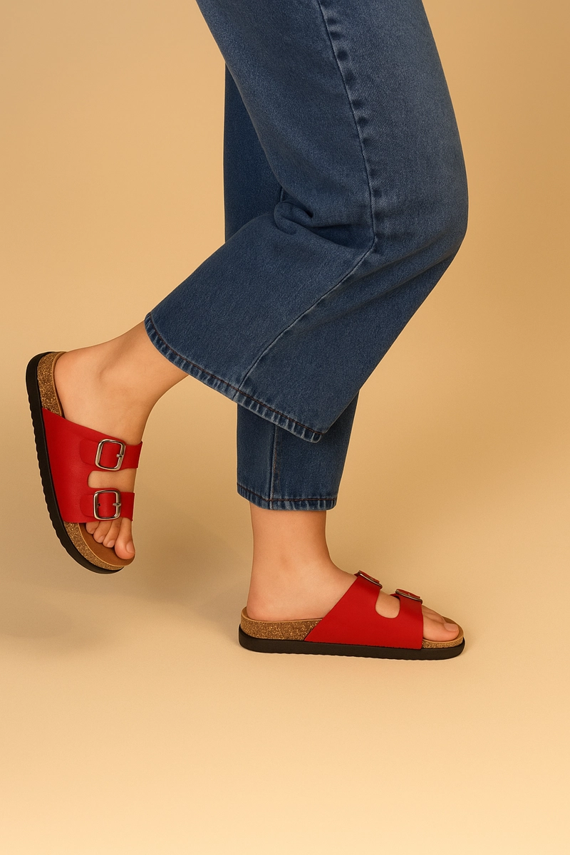 SANDALIAS MUJER CHINITOWN ROJO BRIDGET - 4