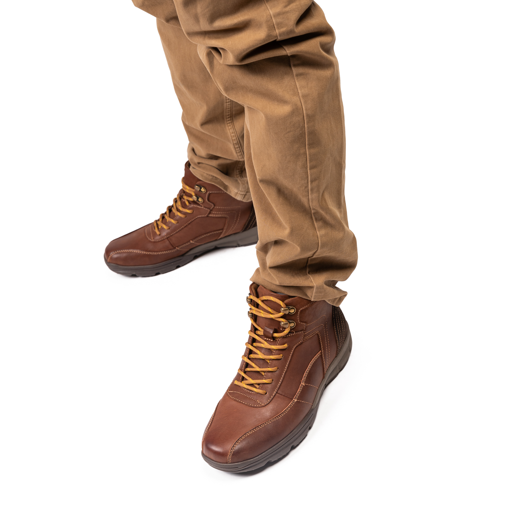 BOTÍN HOMBRE CAFE ROJIZO ALBERTO THUNDER BLUE CASUAL - 1