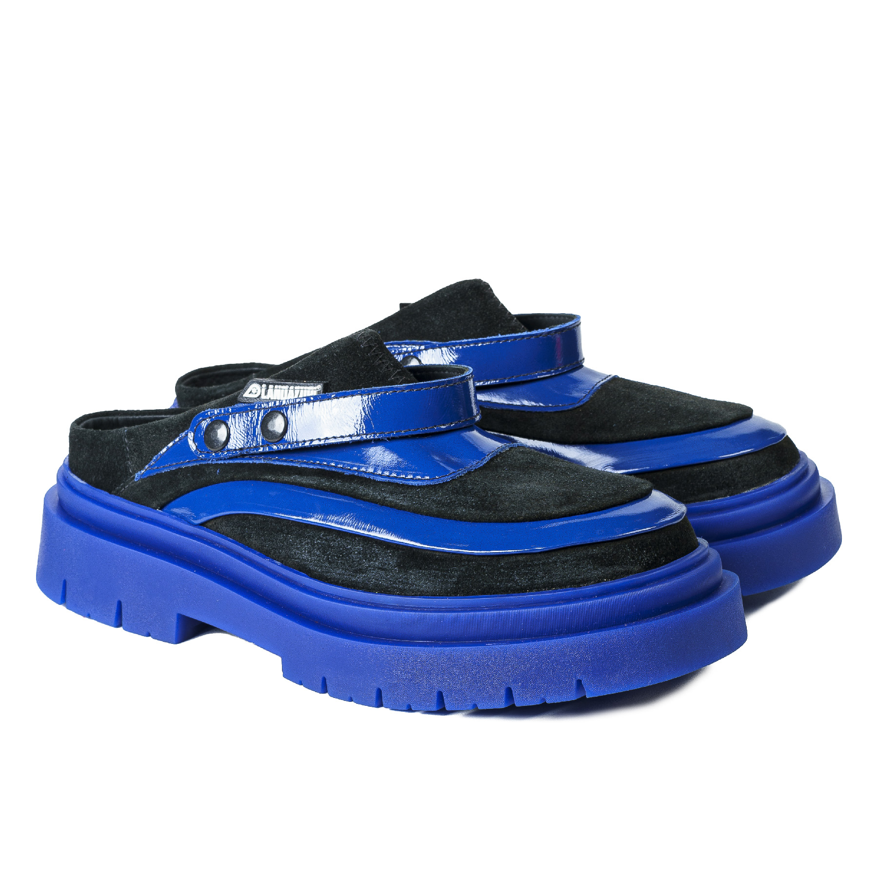 ZAPATOS HOMBRE LANDAZURI CUERO AZUL ADRIÁTICO NEGRO MULE - 3