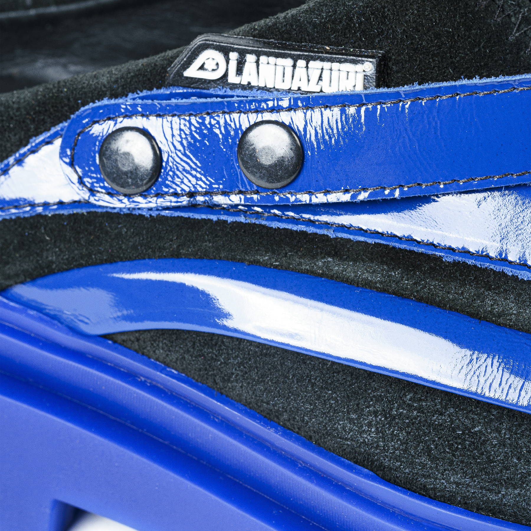 ZAPATOS HOMBRE LANDAZURI CUERO AZUL ADRIÁTICO NEGRO MULE - 4