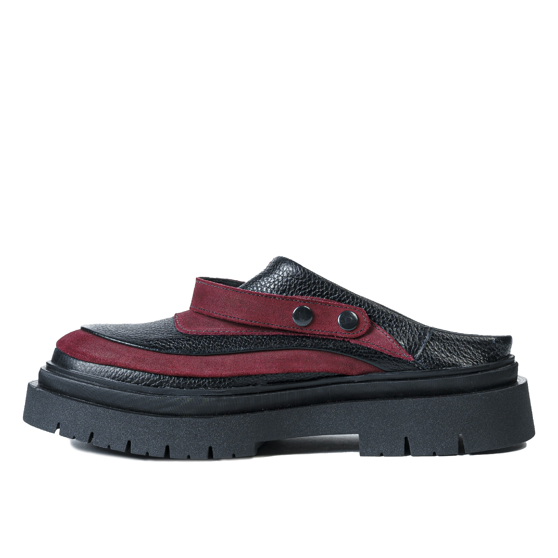 ZAPATO CUERO MULE ADRIATICO ROJO NEGRO LANDAZURI - 2