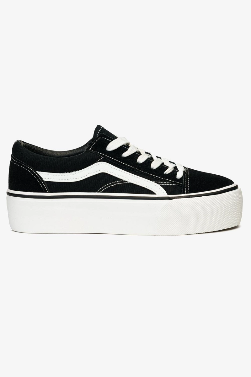 ZAPATILLA MUJER BLANCO  NEGRO EILLEY CHINITOWN - 1