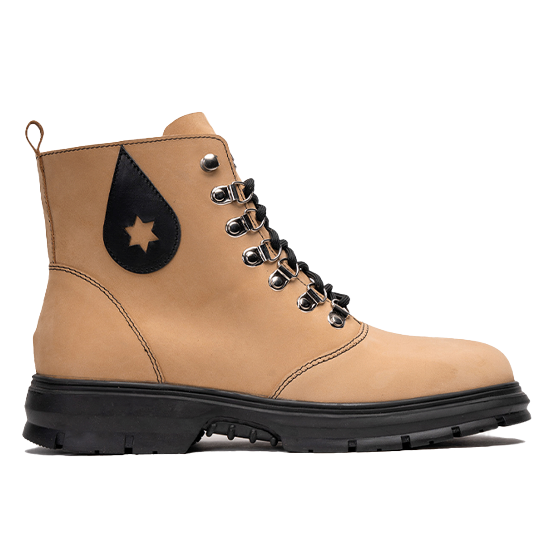 BOTÍN LANDAZURI CUERO NEGRO URBANO TERRAH CAMEL - 1