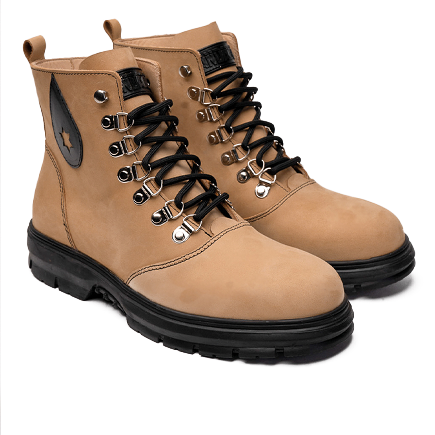 BOTÍN LANDAZURI CUERO NEGRO URBANO TERRAH CAMEL - 2