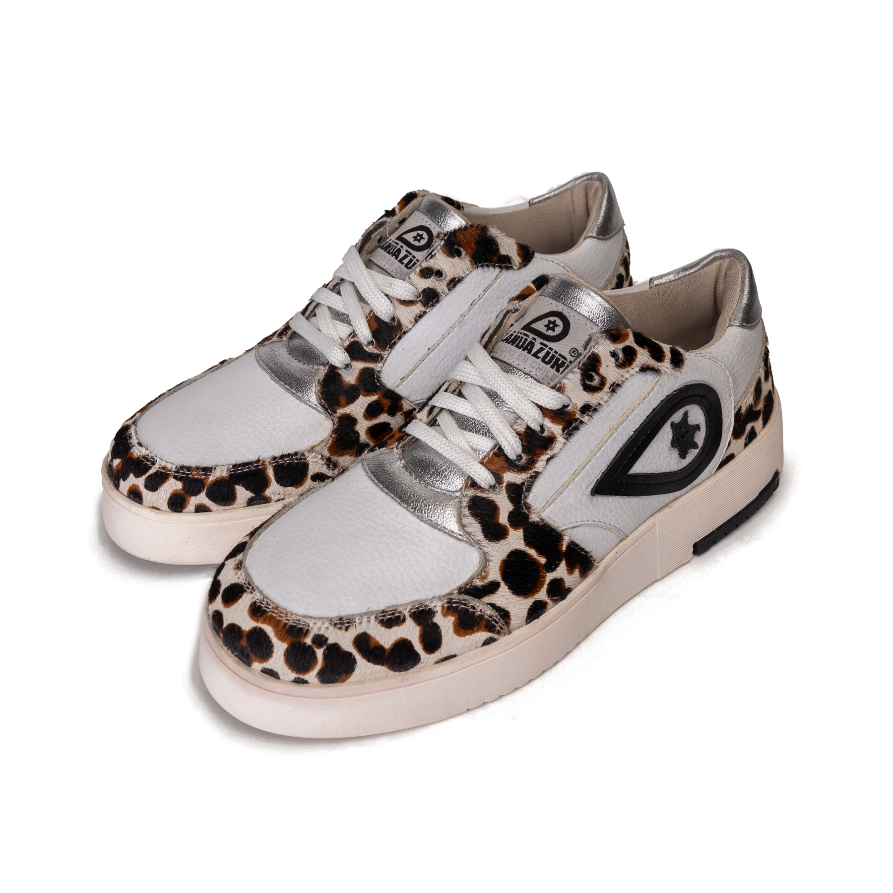 ZAPATILLAS MUJER LANDAZURI URBANAS BLANCO CUERO STELLA PRINT - 3