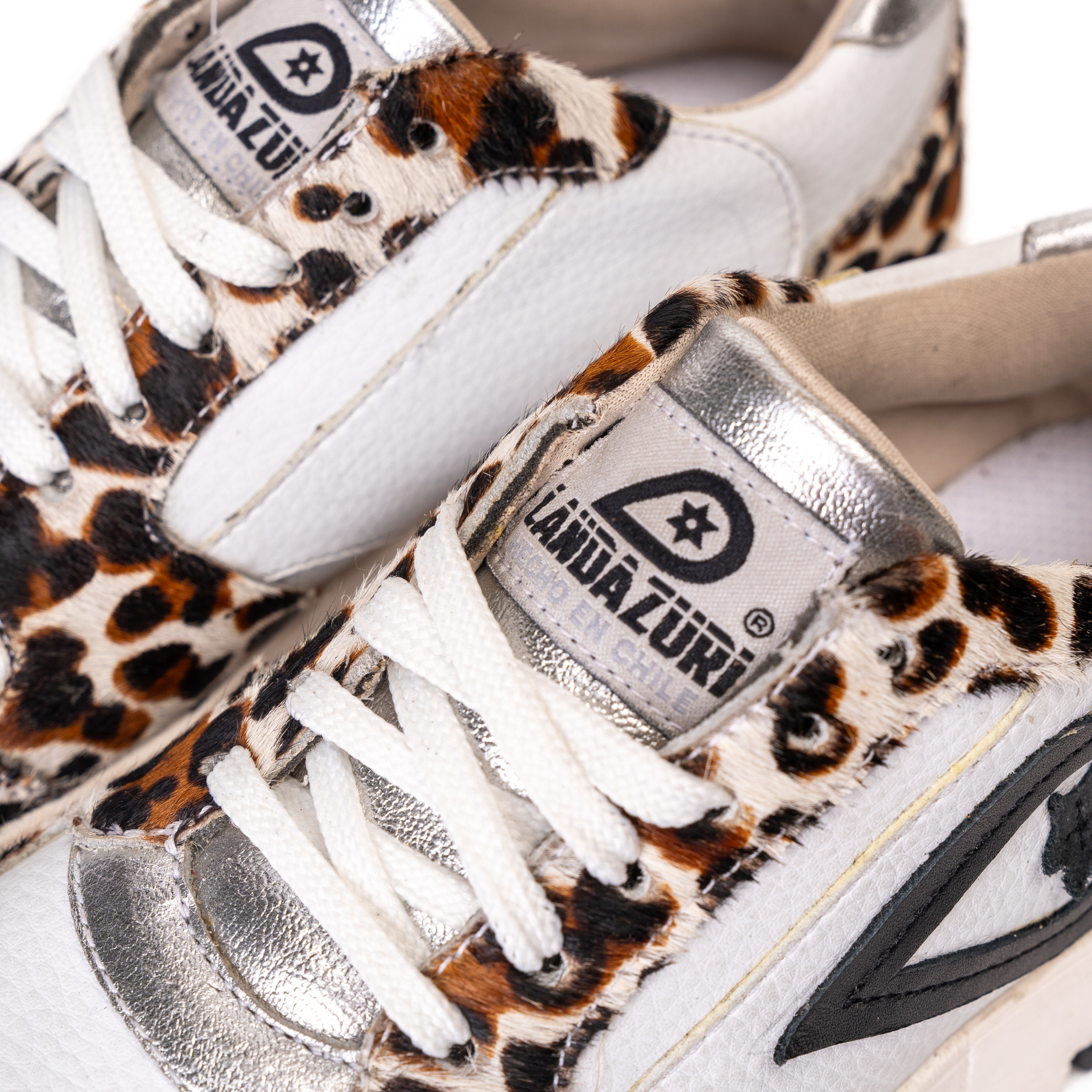 ZAPATILLAS MUJER LANDAZURI URBANAS BLANCO CUERO STELLA PRINT - 4