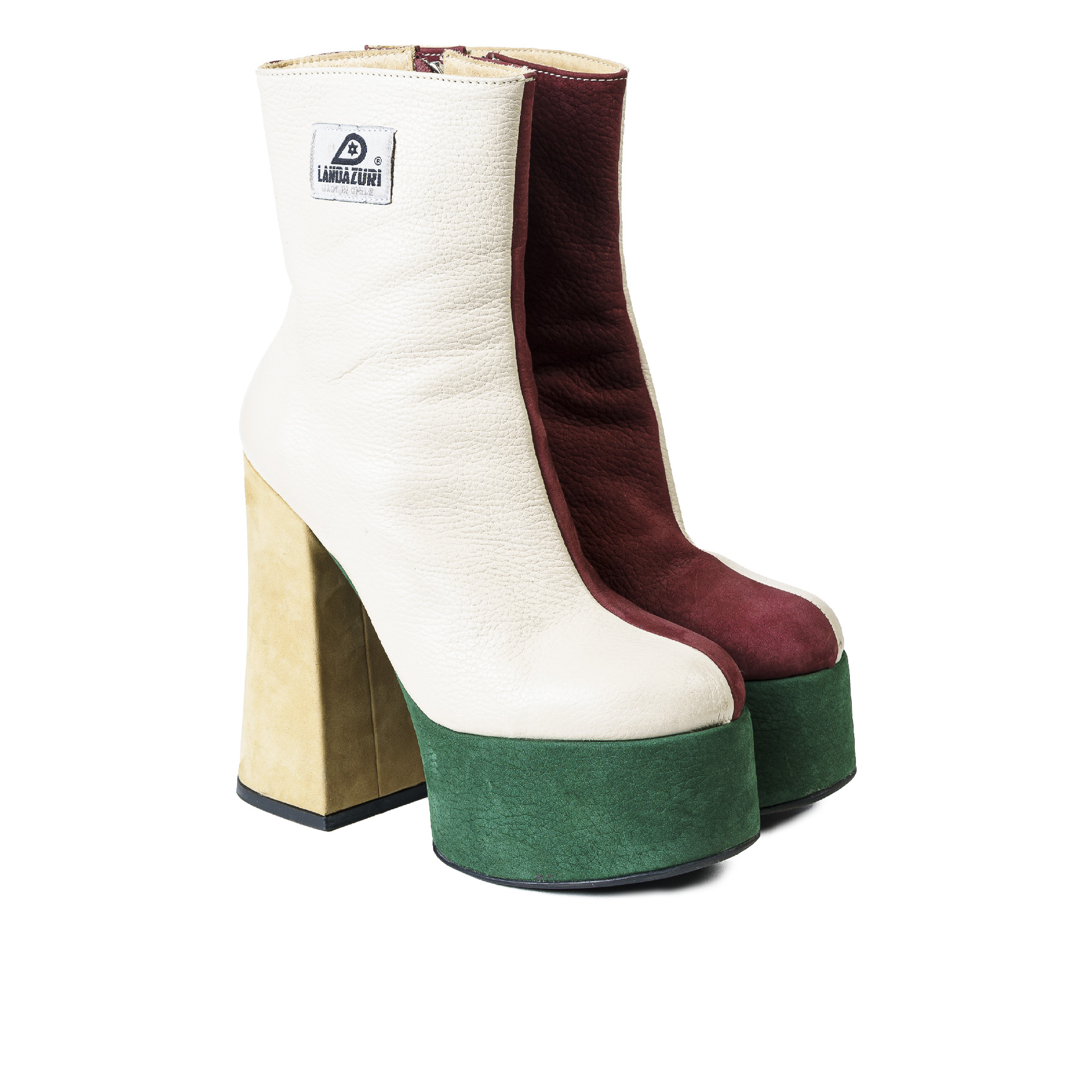 ZAPATO LANDAZURI VERDE TACO GALEO MESALINA URBANO - 3