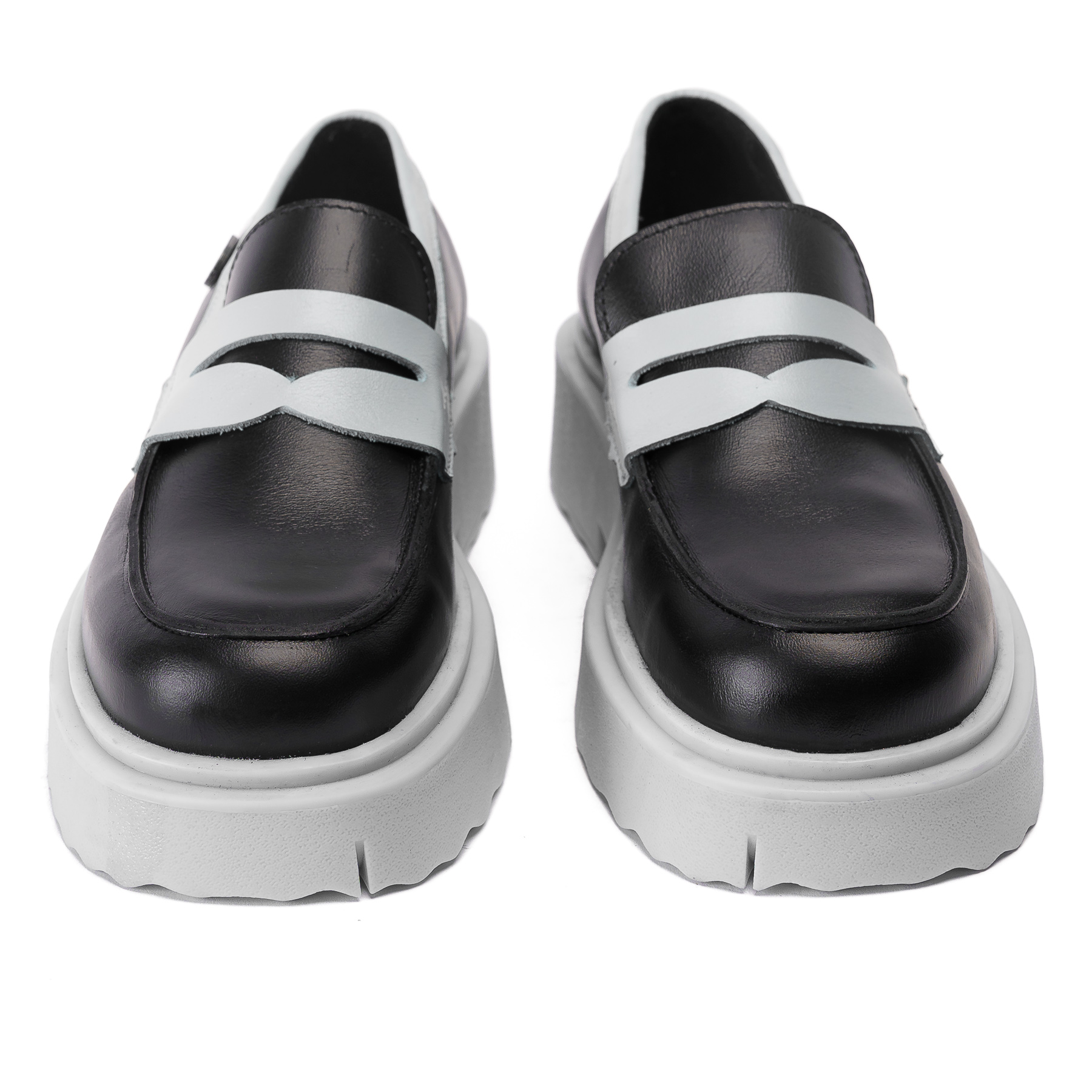 MOCASINES MUJER LANDAZURI CUERO NEGRO CELESTE MÁRMARA - 3