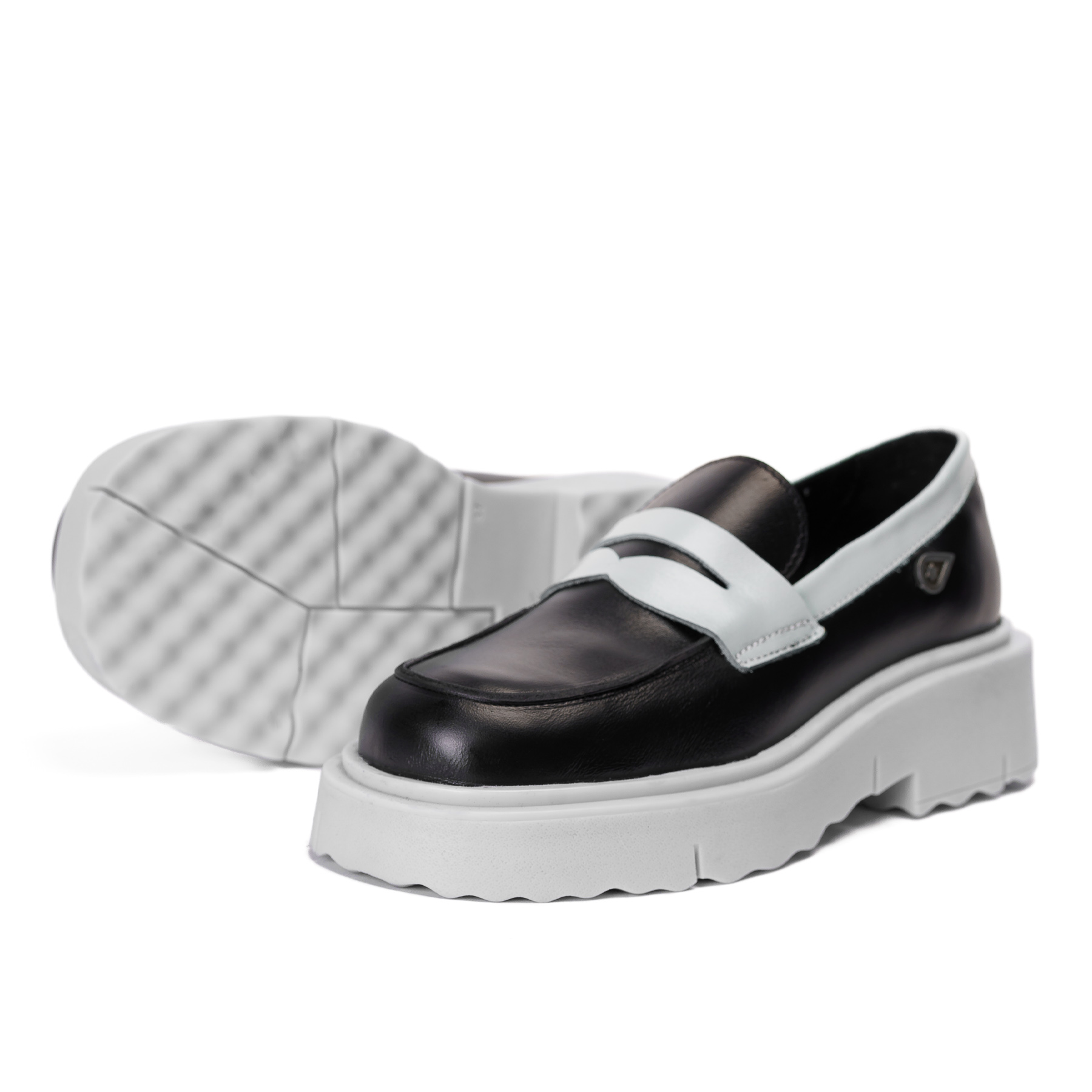 MOCASINES MUJER LANDAZURI CUERO NEGRO CELESTE MÁRMARA - 6