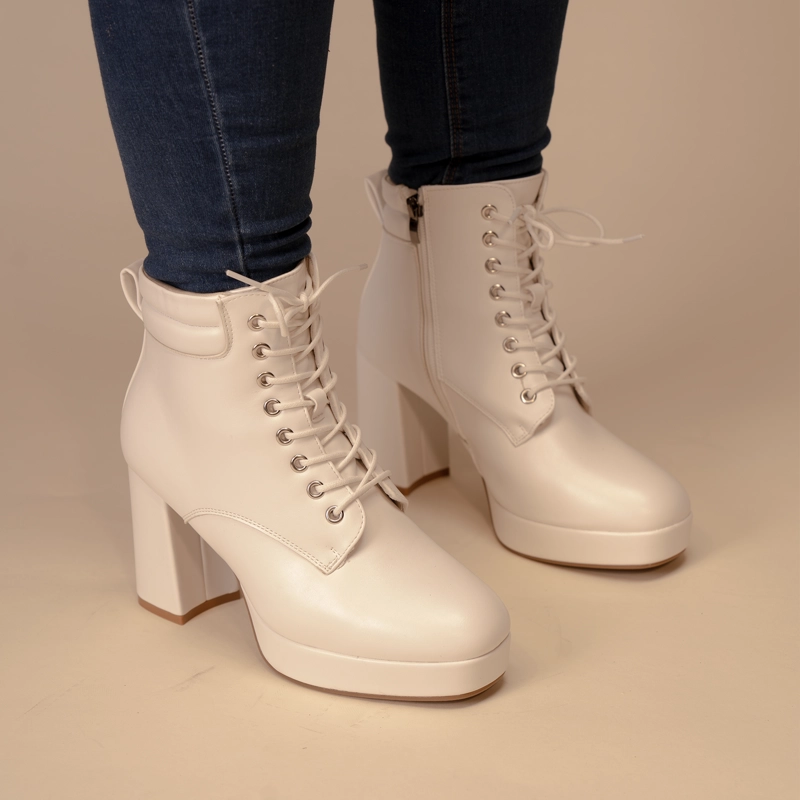 BOTÍN MUJER BLANCO LEYLAK CHINITOWN CASUAL - 2