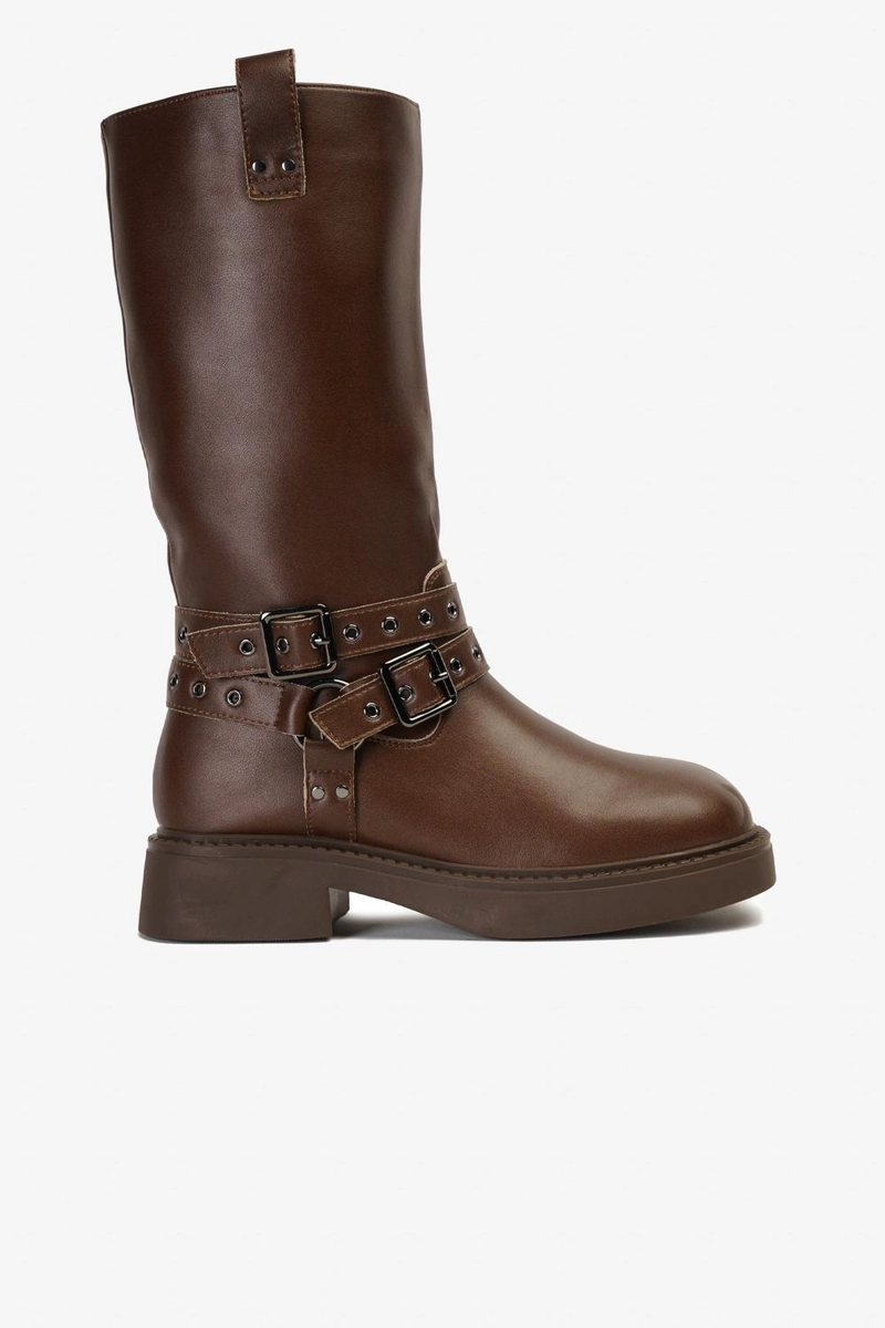 BOTAS MUJER CHINITOWN CUERO CAFÉ DHARMA - 1