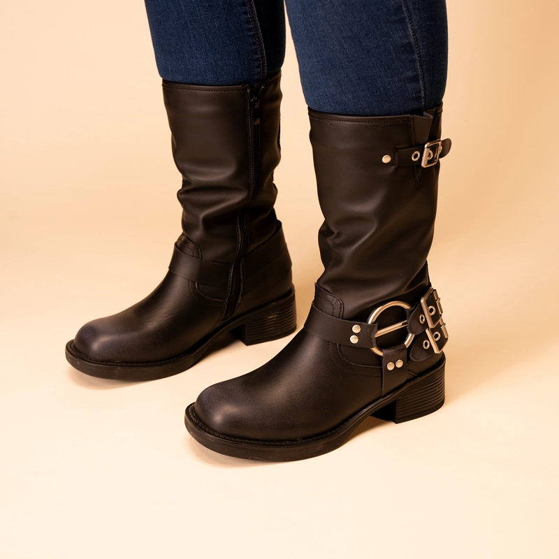 BOTA MUJER FERIHA  NEGRO CHINITOWN - 2