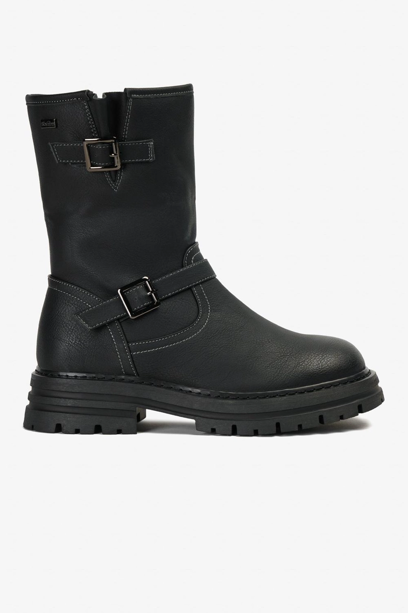 BOTAS MUJER CHINITOWN CUERO NEGRO AZAHAR - 1