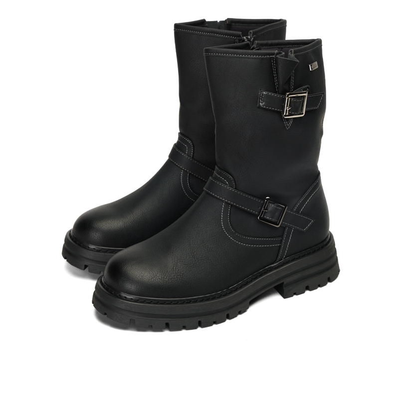 BOTAS MUJER CHINITOWN CUERO NEGRO AZAHAR - 3