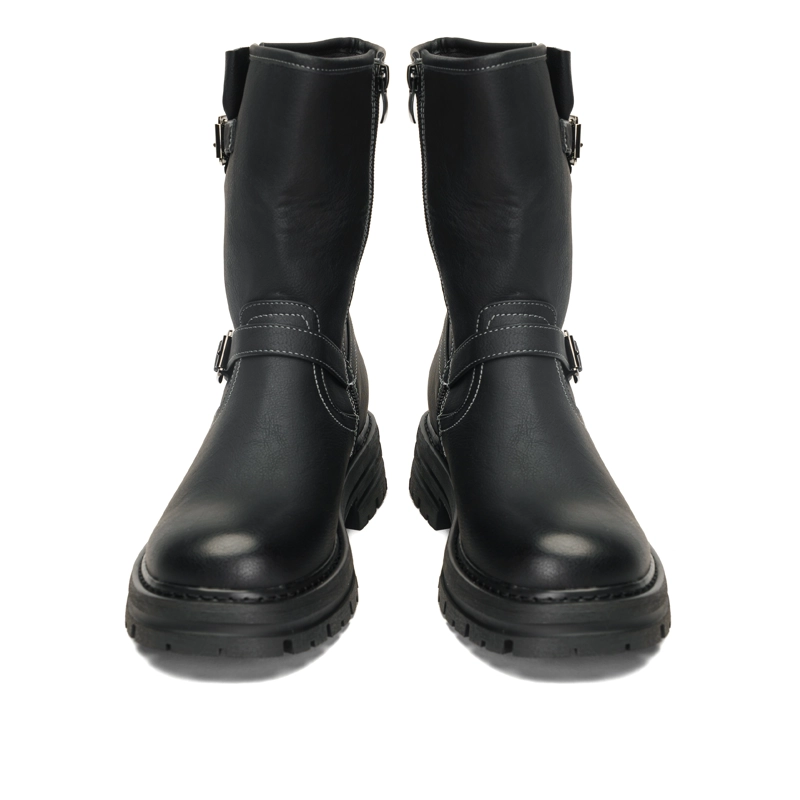 BOTAS MUJER CHINITOWN CUERO NEGRO AZAHAR - 4