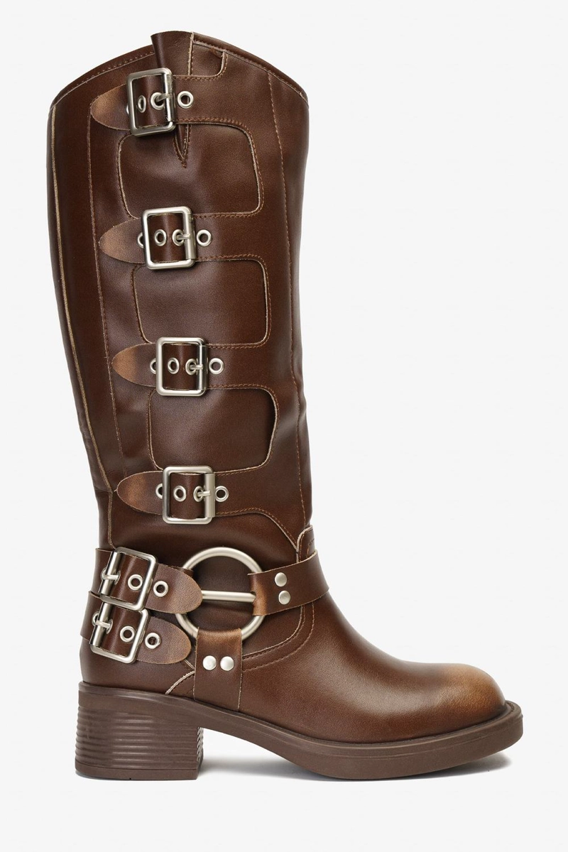 BOTAS MUJER THUNDER BLUE CUERO CAFÉ FARID - 1