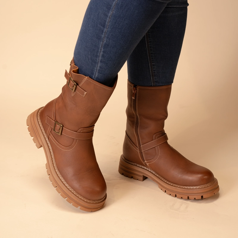 BOTAS MUJER CHINITOWN CUERO CAFÉ AZAHAR - 2