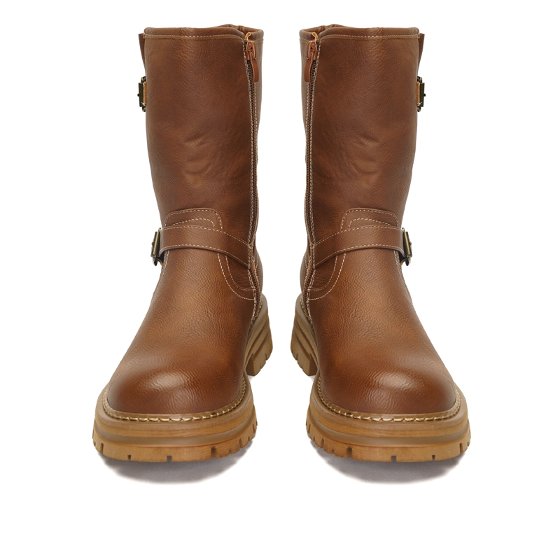 BOTAS MUJER CHINITOWN CUERO CAFÉ AZAHAR - 4