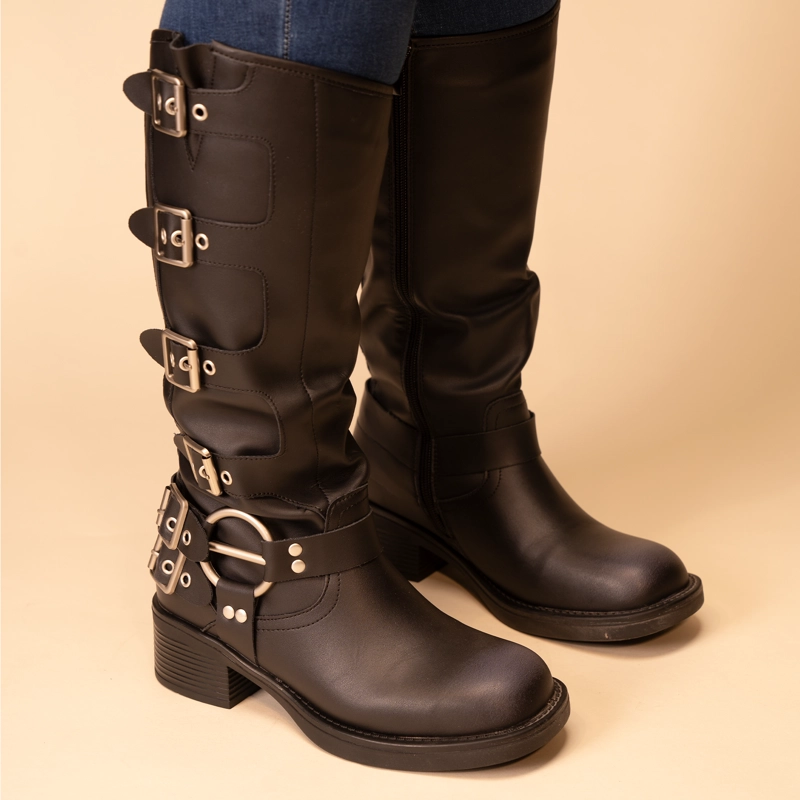 BOTAS MUJER CHINITOWN CUERO NEGRO SAYOKO - 2