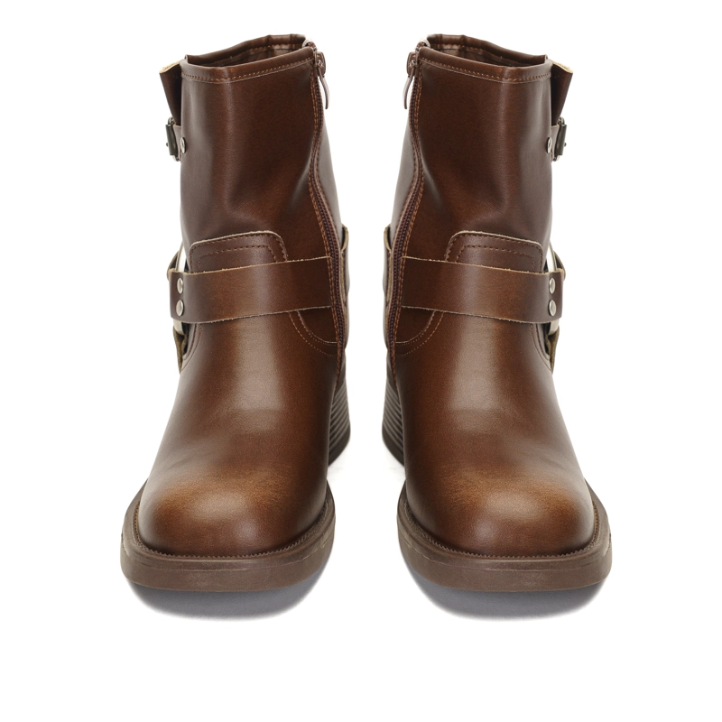 BOTAS MUJER CHINITOWN CUERO CAFÉ NAVANI - 4