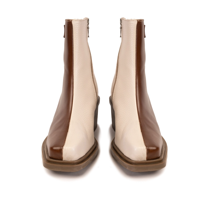BOTIN CUERO HELA CAFE  LANDAZURI - 2