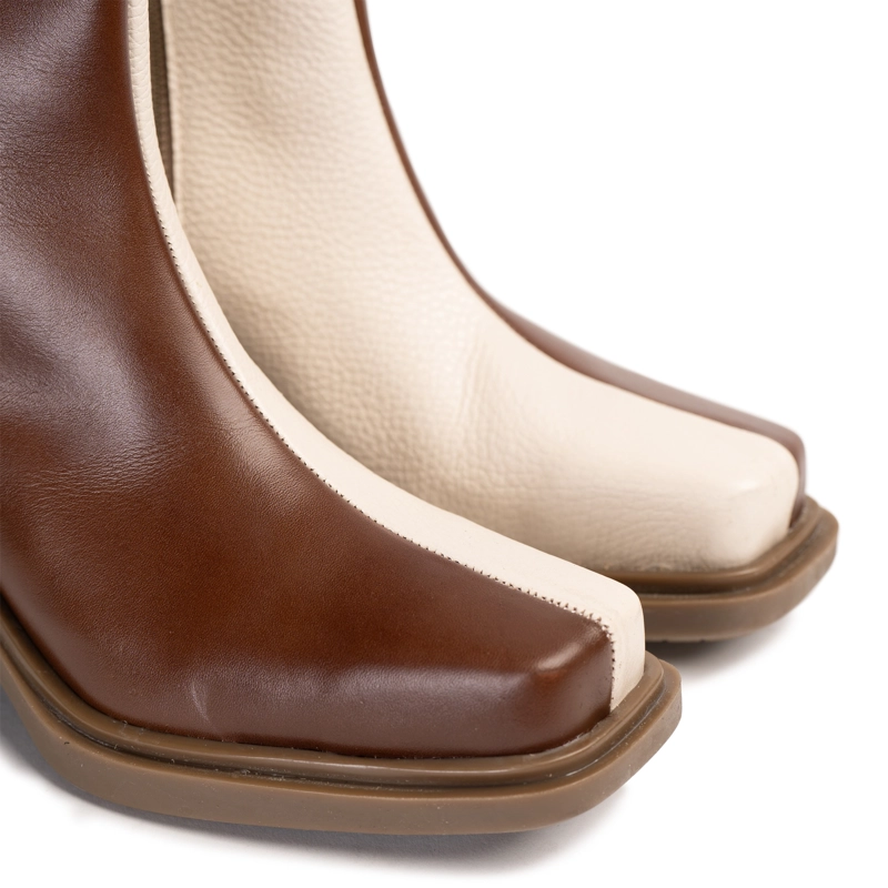 BOTIN CUERO HELA CAFE  LANDAZURI - 4