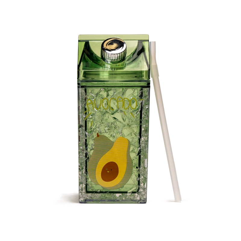 BOTELLA DE AGUA 1 DOBLE PARED PLASTICO HIELO VERDE CHINITOWN