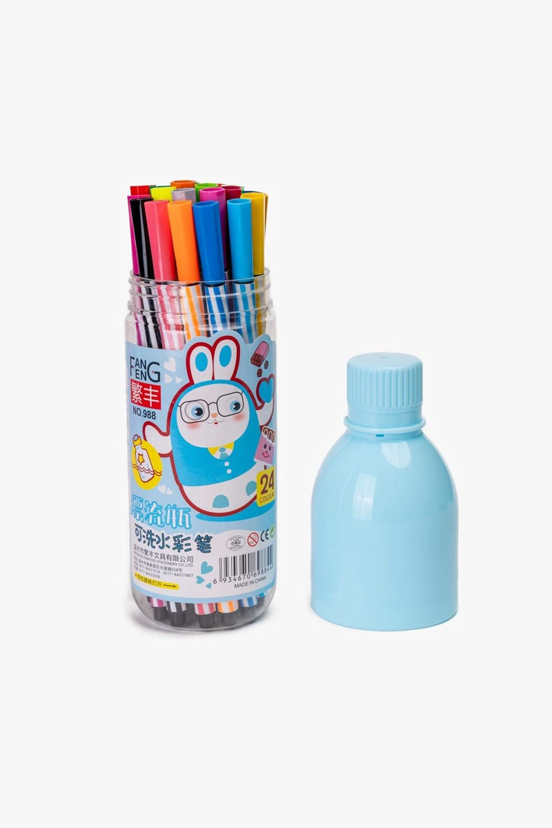 BOTELLA CONTENEDORA DE LAPICES 24 COLORES CHINITOWN - 2