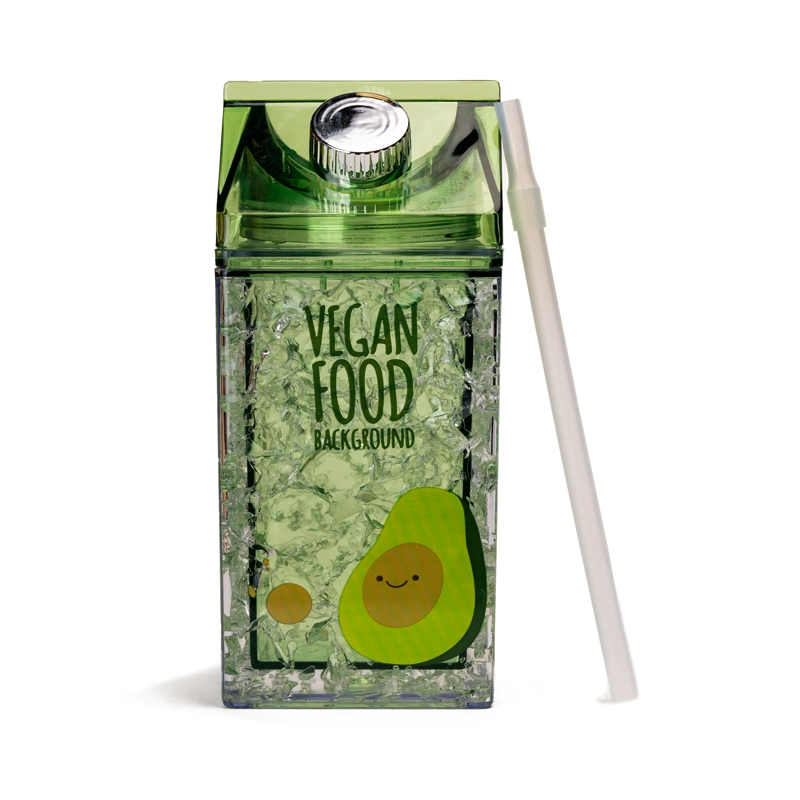 BOTELLA DE AGUA 2 DOBLE PARED PLASTICO HIELO VERDE CHINITOWN - 1