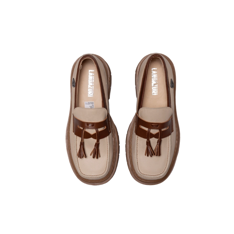MOCASIN CUERO MEDITERRANEO BEIGE LANDAZURI - 2