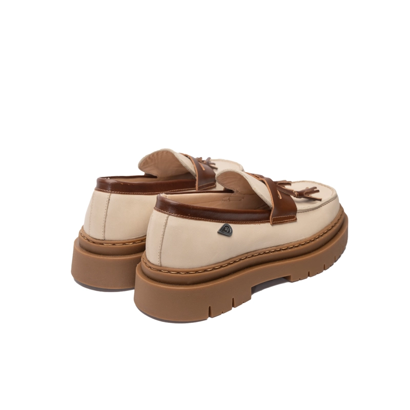 MOCASIN CUERO MEDITERRANEO BEIGE LANDAZURI - 3