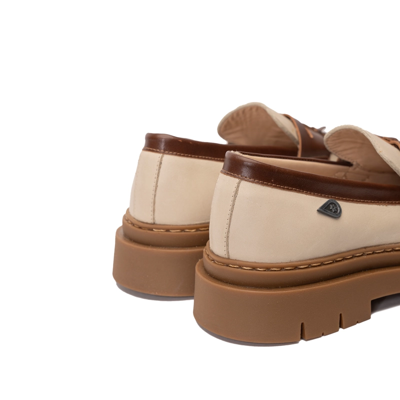 MOCASIN CUERO MEDITERRANEO BEIGE LANDAZURI - 4