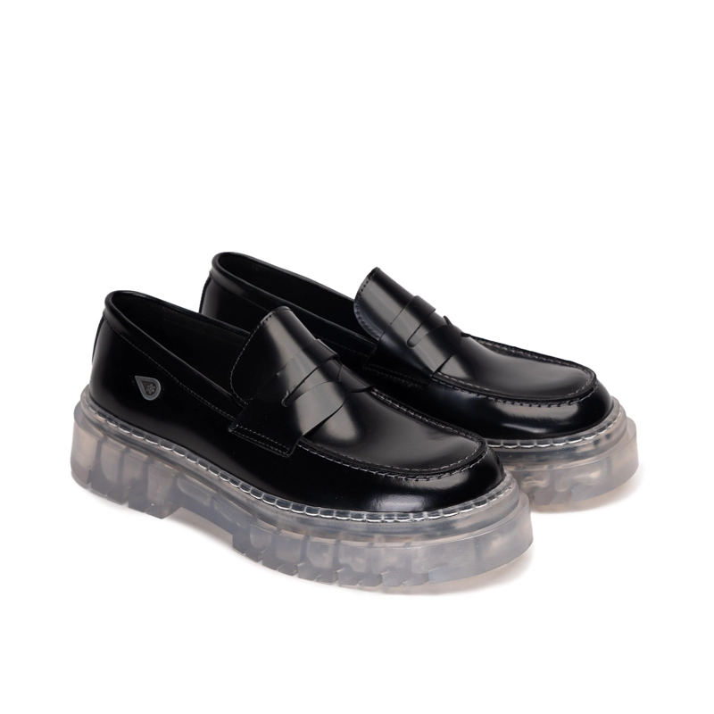 MOCASIN CUERO MARMARA NEGRO CRISTAL LANDAZURI - 2