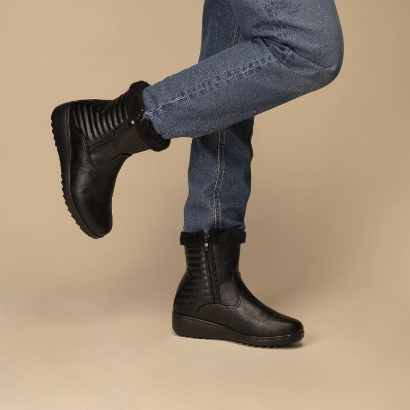 BOTIN MUJER DEBORAH  NEGRO CHINITOWN - 2