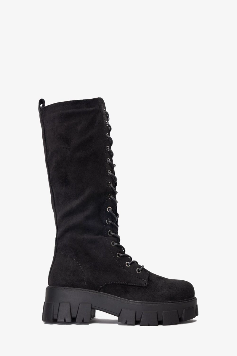 BOTA LARGA MUJER  NEGRO LAGERTHA CHINITOWN - 1