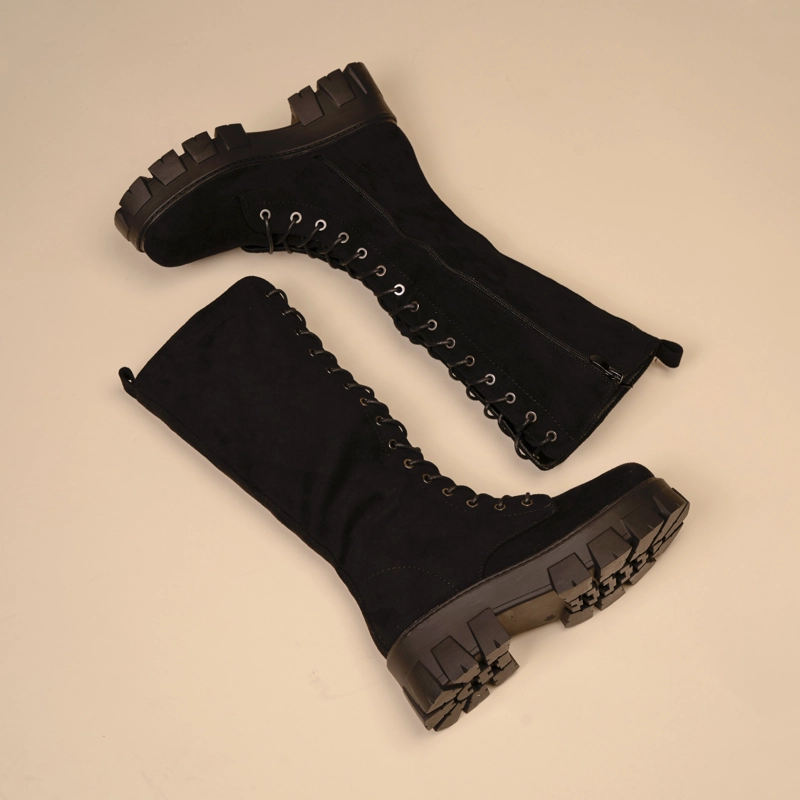 BOTA LARGA MUJER  NEGRO LAGERTHA CHINITOWN - 8