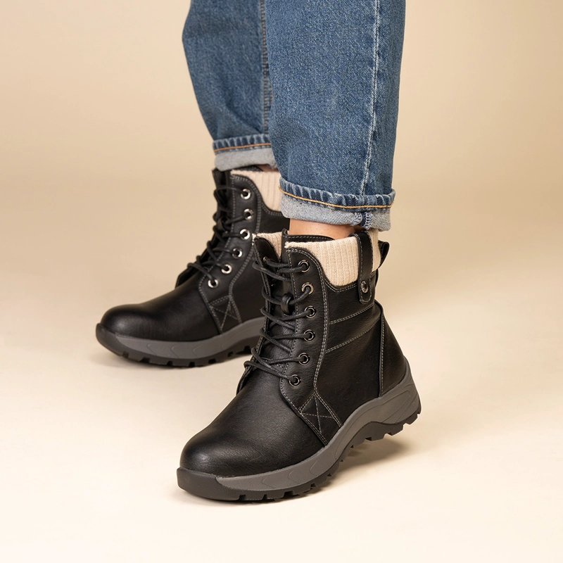 BOTIN CASUAL MUJER  NEGRO DACEY CHINITOWN - 5