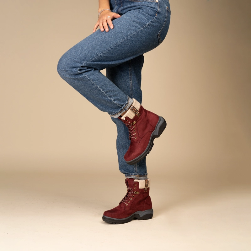 BOTIN CASUAL MUJER  ROJO DUNIXE CHINITOWN - 2