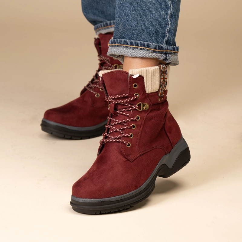 BOTIN CASUAL MUJER  ROJO DUNIXE CHINITOWN - 5